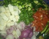 A picture of step 1 of Green Peas and Paneer Curry.