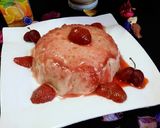 A picture of step 5 of Strawberry Pudding🍓🍓🍓🍮🍮🍮.