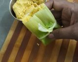 A picture of step 6 of Salsa stuffed Corn Tamales.