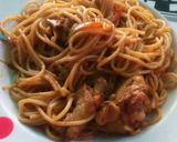 Foto del paso 5 de la receta: Pasta con pollo y vegetales en salsa yakisoba. Con mi toque