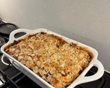 A picture of step 5 of Almond Croissant Style High Protein Baked Oats with Pears.