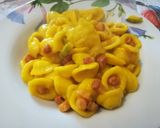 A picture of step 5 of Orecchiette with Pancetta, Zucchini, and Saffron.