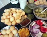 A picture of step 1 of Mumbai famous street food Instant Dahi puri chaat.