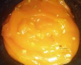 A picture of step 2 of Cusrated powder karachi halwa.