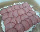 A picture of step 1 of Sig's Salami and Cream Cheese Roll.