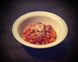 A picture of step 16 of Minestra with Triddhi and Black-Eyed Peas.