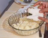 A picture of step 1 of Ragda Patties Chaat.