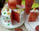 A picture of step 8 of Fresh Watermelon cake.