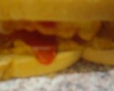 A picture of step 3 of Chicken kabab (toast sandwich).