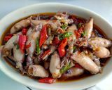 Foto langkah ke 4 dari resep Cumi asin saus tiram.