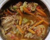 A picture of step 2 of Cabbage/carrot soup.