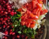 A picture of step 3 of Kala chana chaat.