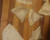 A picture of step 6 of Besani mini samosa/allahabadi samosa.