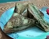 A picture of step 5 of Tricolour Sandwich or Bread pakoda.