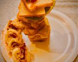 A picture of step 3 of Club sandwich very tasty and stylist.