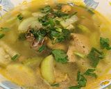 Hình bước làm 3 của món Canh bầu nấu xương và lòng gà