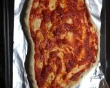 Foto del paso 5 de la receta Pizza casera San Valentín (pollo, pimientos y cebolla)