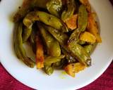 Semi Lima beans fry with potato recipe step 1 photo