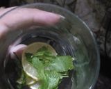 A picture of step 1 of Mint lemon mojito.