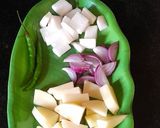 A picture of step 2 of Green Amaranth Radish Stir Fry.