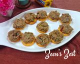 A picture of step 3 of Baba Ghanoush Canapes.