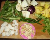 মূলো- পালং- বড়ি ঘন্ট (mulo palang bori ghonto recipe in Bengali) রেসিপি ধাপ - 1 ছবি