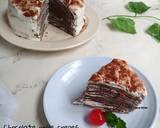 Cara Membuat Chocolate mille crepes 8