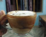 A picture of step 5 of Mocca latte.