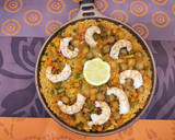 Foto del paso 9 de la receta: Paella al horno, de gambones, verduras y champiñones