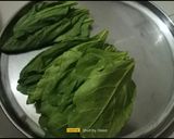 A picture of step 1 of Fiber Rich Palak Patra (Spinach leaves Patra).