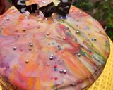 A picture of step 11 of Marble Glaze Cake.