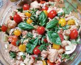 A picture of step 5 of Crunchy Tuna Panzanella.