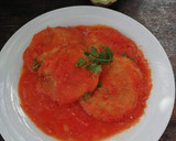 Foto del paso 6 de la receta: Tortitas de papa en salsa de tomate rojo