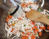 A picture of step 3 of My Chilli Chicken Fried Rice. 😘.