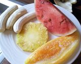 A picture of step 1 of Fruit salad.