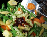 Foto langkah ke 4 dari resep Cah Sayuran (Buncis Bunga kol Wortel Baby Corn).