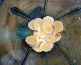 A picture of step 1 of Mango-Banana juice with Thorn Melon trace.