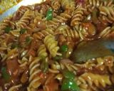 A picture of step 7 of Sprial Pasta in Red Sauce (My Style).