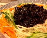 A picture of step 12 of Korean Jajangmyeon (Black Bean Noodles).