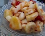 A picture of step 4 of Tango chutney fruit chat 🍌🍎🍓.
