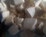 A picture of step 1 of Cassava chips.