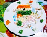 A picture of step 3 of Healthy tricolor vegetable salad with Indian National Flag Tirang.