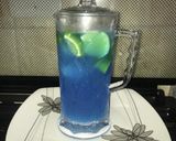 A picture of step 3 of Blue Hawaiian cocktail.