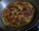 A picture of step 3 of Spinich fritatta.