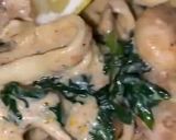 Une image de l'étape 4 de Tagliatelles crevettes 🦐 & épinards.