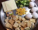 A picture of step 1 of Broccoli stuffed Omelette.