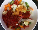 A picture of step 4 of Instant mix veg pickle.