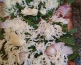 A picture of step 3 of Palak pizza.