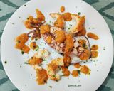 Foto del paso 6 de la receta: Calamar con gambones y salsa vieira