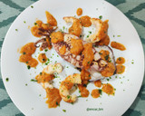 Foto del paso 6 de la receta: Calamar con gambones y salsa vieira